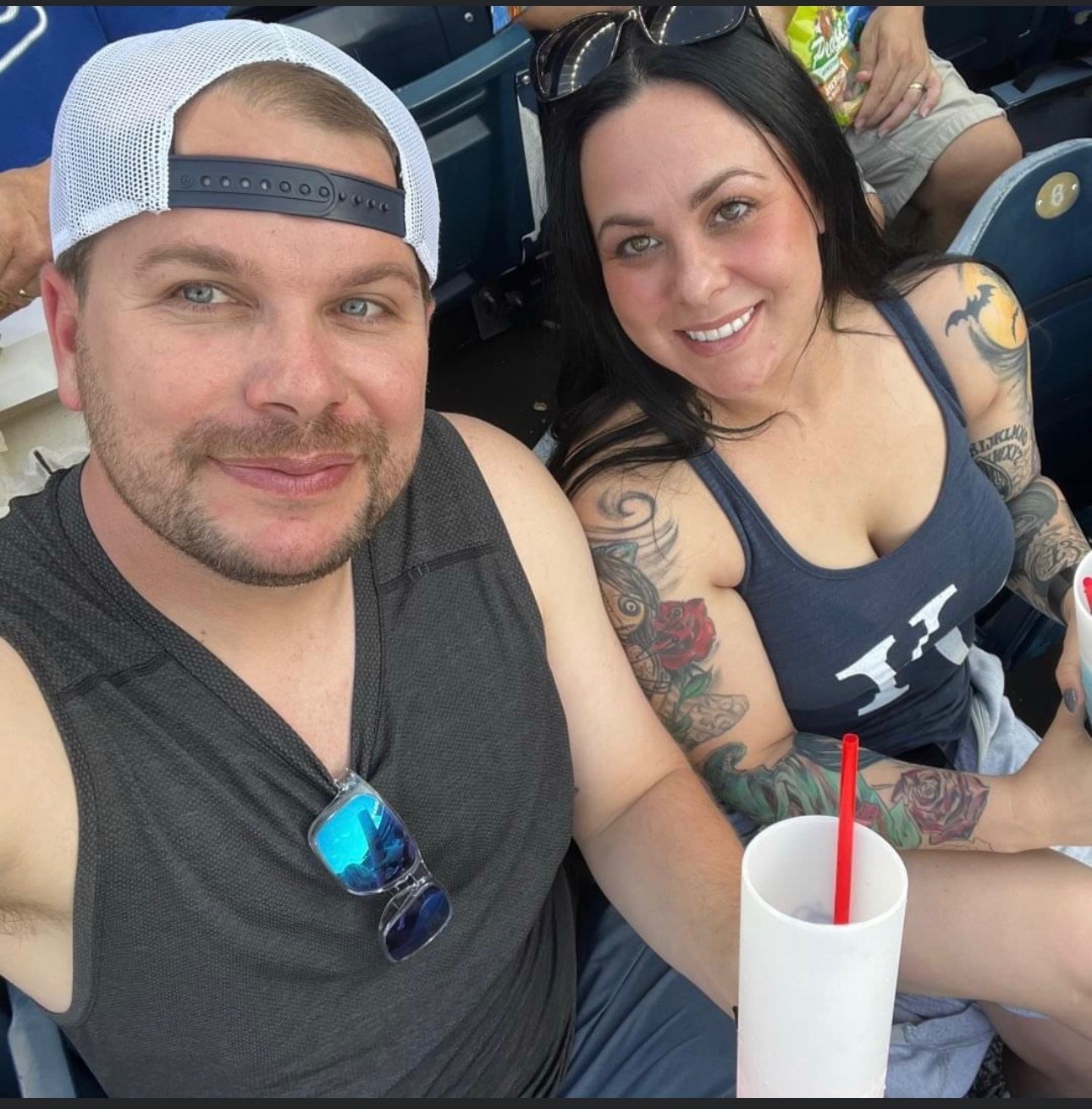 Courtney Orr and her partner at a game day in Kansas