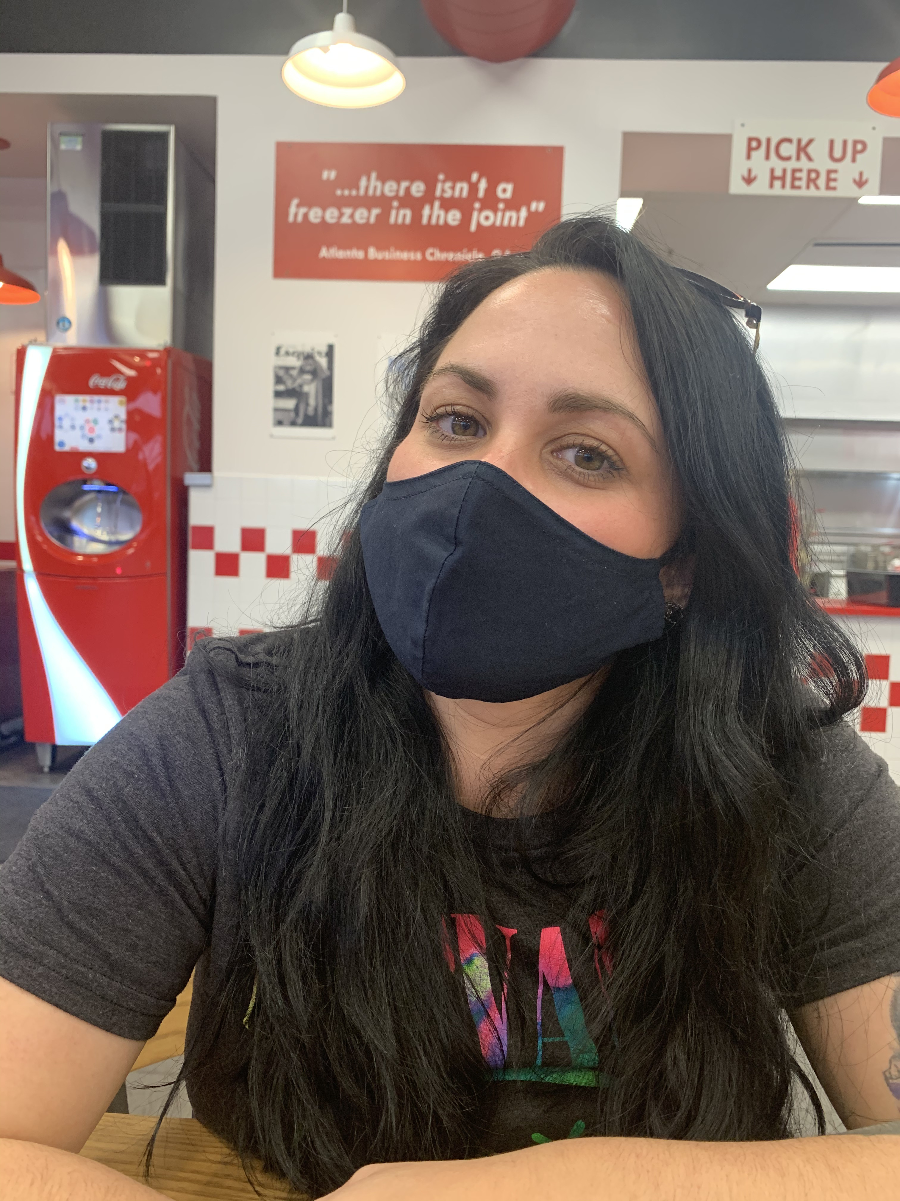 Courtney Orr dining out at a restaurant in Kansas